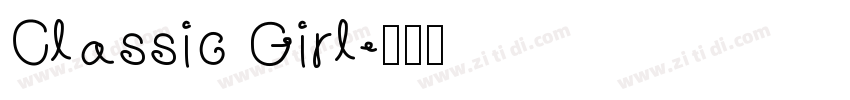 Classic Girl字体转换